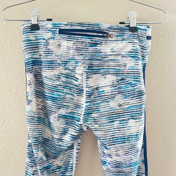 Lululemon Real Quick tight in blurry belle multi/ Hero Blue - Picture 6 of 10
